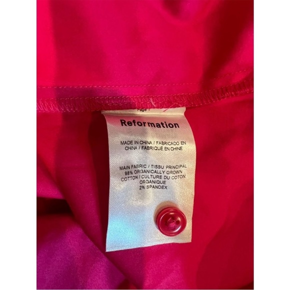 New Reformation Rita Puff Sleeve Belted Midi Dress in Corvette Pink | S - Picture 8 of 11